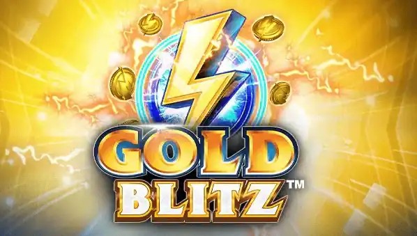 Gold Blitz slot logo by Fortune Factory Studios at Gambiva Casino